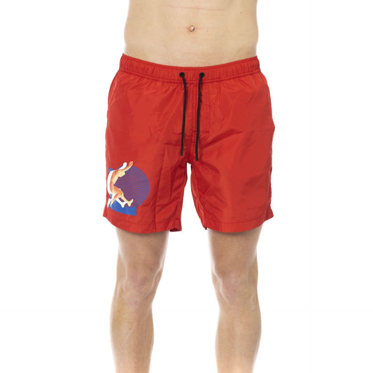 Premium Italian designer swimwear men's beachwear red