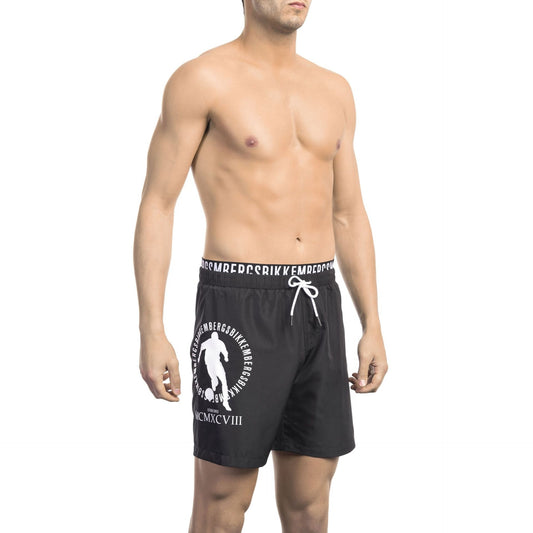 Premium Italian designer swimwear men's beachwear black