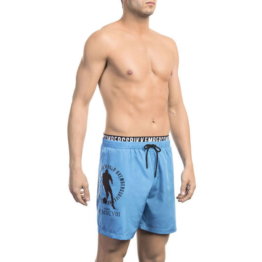 Premium Italian designer swimwear men's beachwear blue