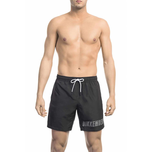 Premium Italian designer swimwear men's beachwear black