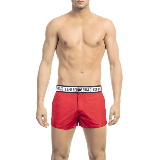 Premium Italian designer swimwear men's beachwear red