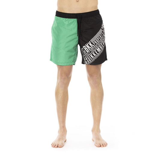 Premium Italian designer swimwear men's beachwear black