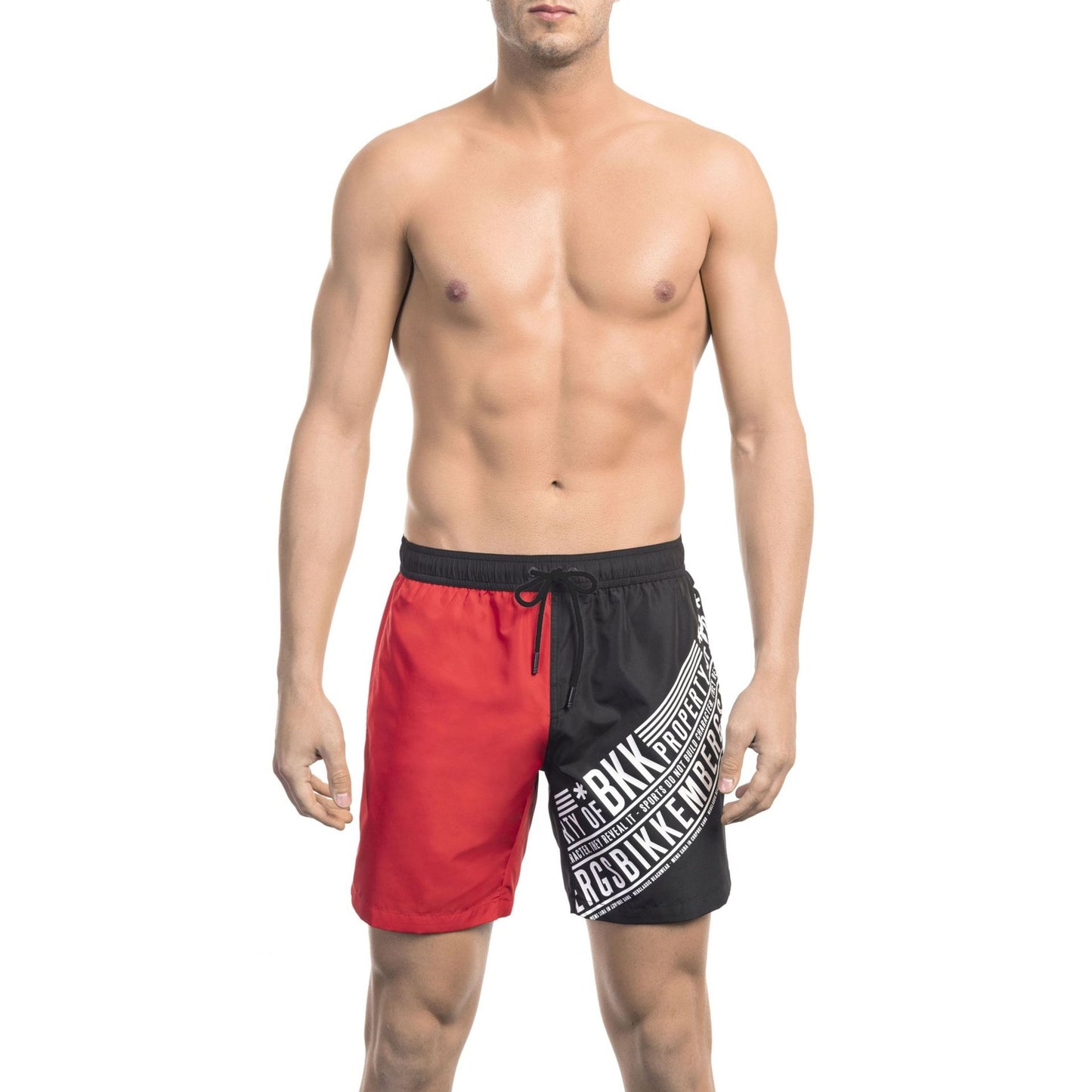 Premium Italian designer swimwear men's beachwear black
