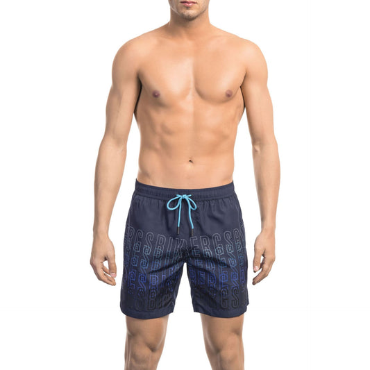 Premium Italian designer swimwear men's beachwear blue