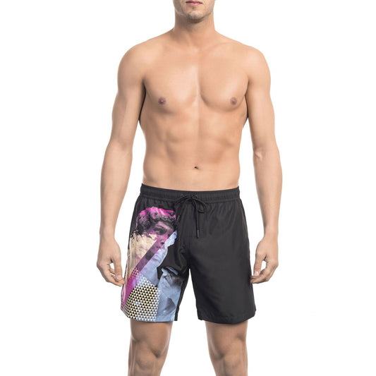 Premium Italian designer swimwear men's beachwear black
