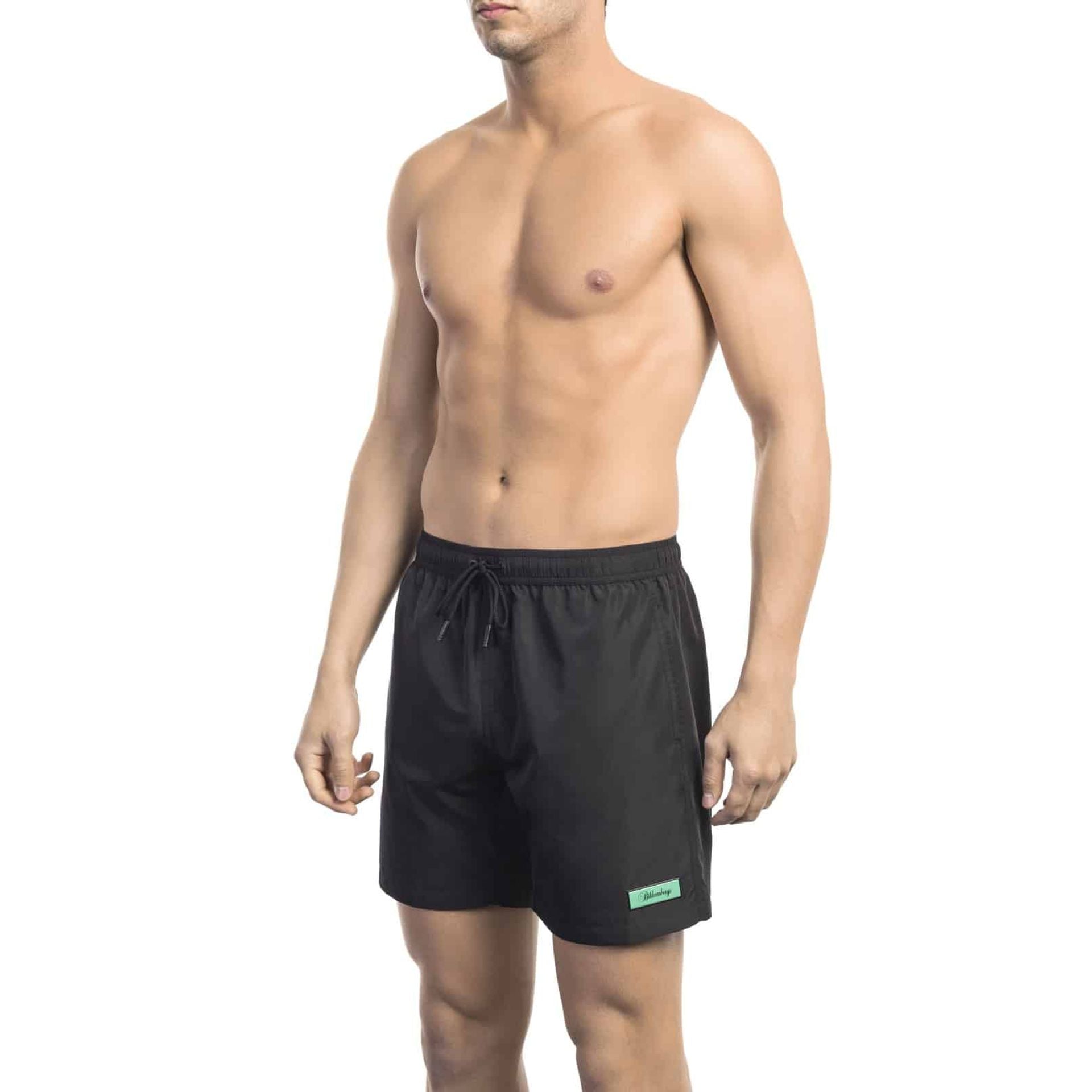 Premium Italian designer swimwear men's beachwear black