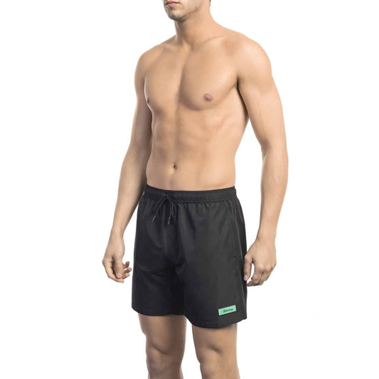 Premium Italian designer swimwear men's beachwear black