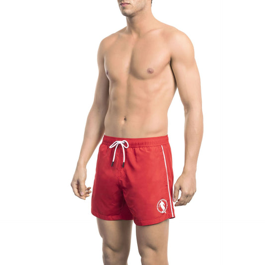 Premium Italian designer swimwear men's beachwear red